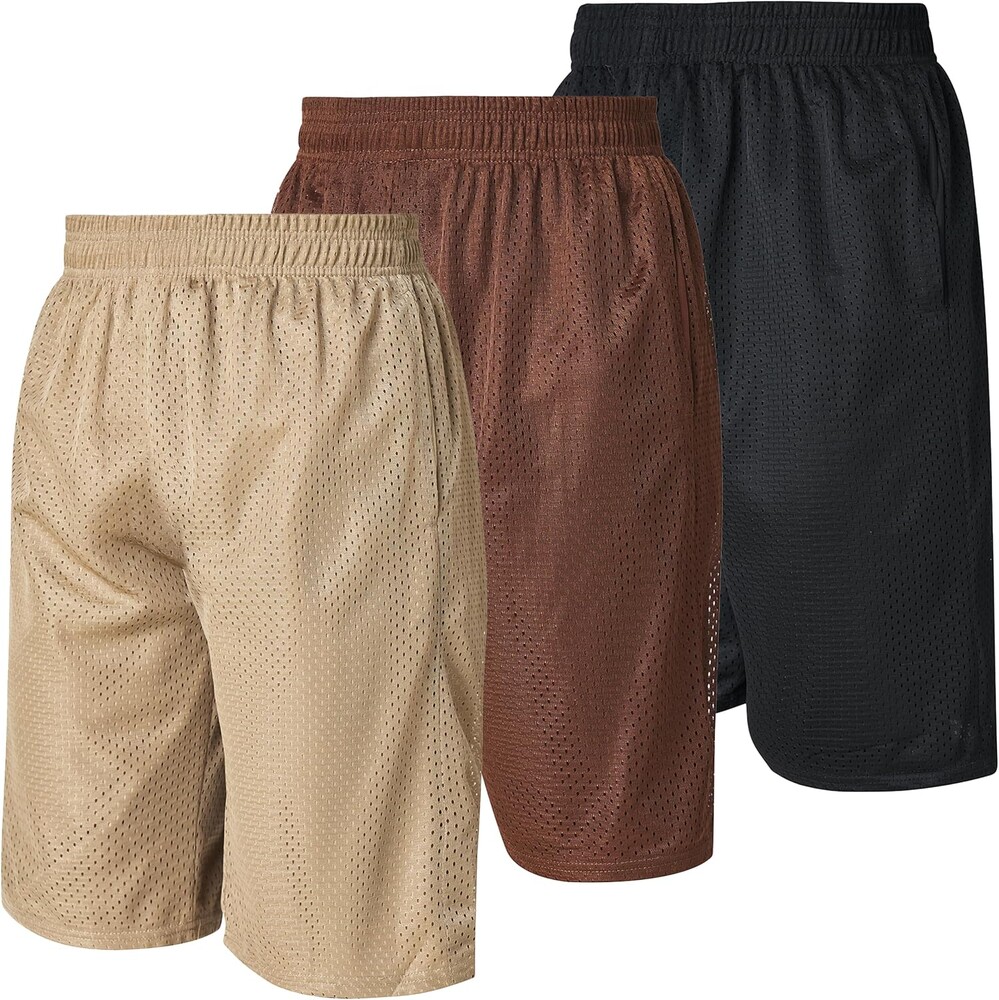 Ultra Performance Men's Athletic Mesh Short's 3 Pack Mens Basketball Shorts Gym Workout & Sport Short with Pockets for Men