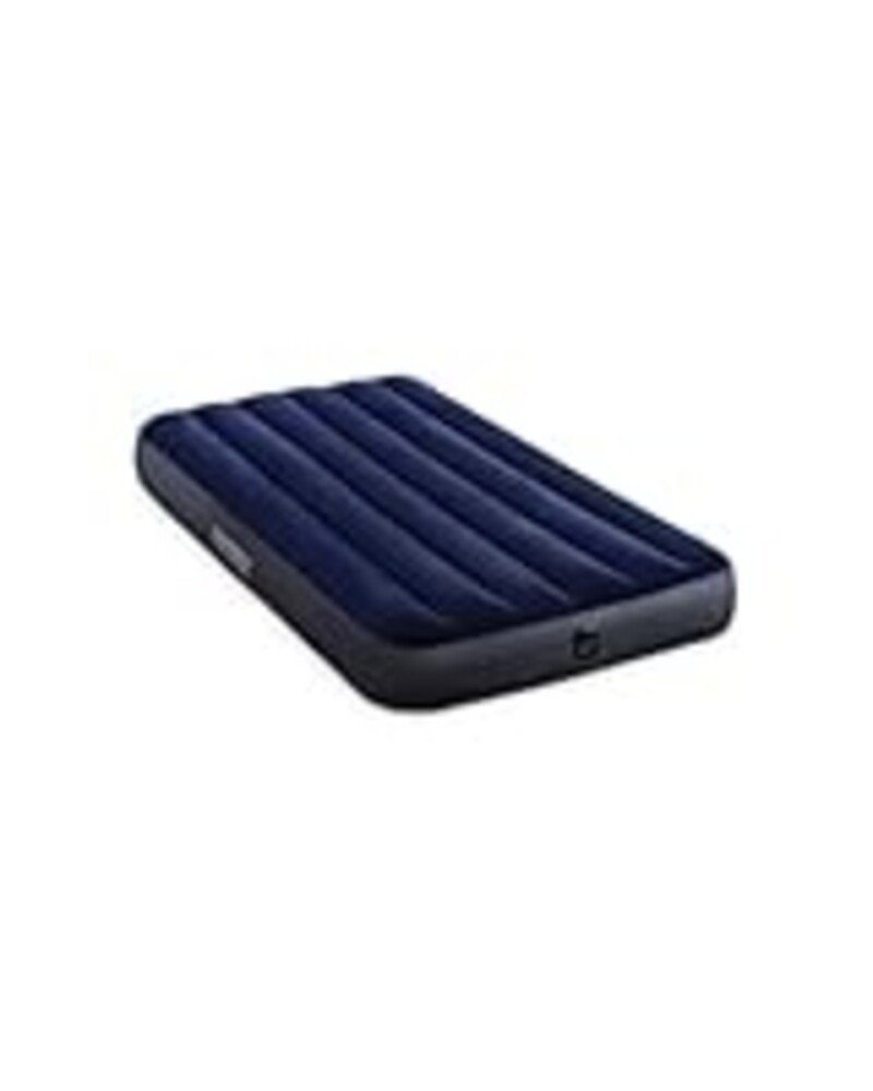 Intex 64757E Dura-Beam Standard Downy Air Mattress: Fiber-Tech - Twin Size - 10in Bed Height - 300lb Weight Capacity - Pump Sold Separately
