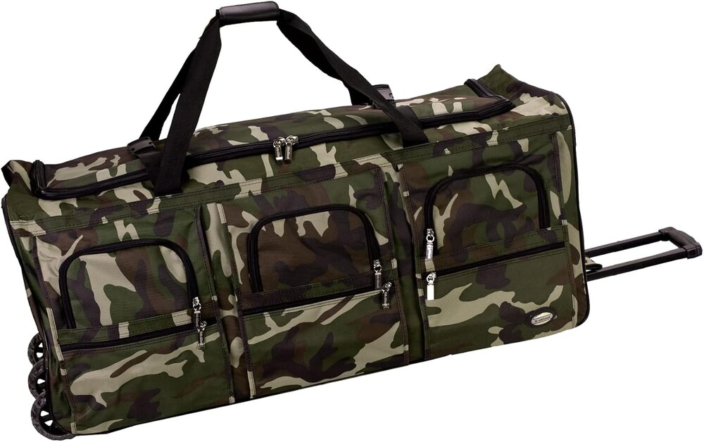 Rockland Rolling Duffel Bag, Camouflage, 40"