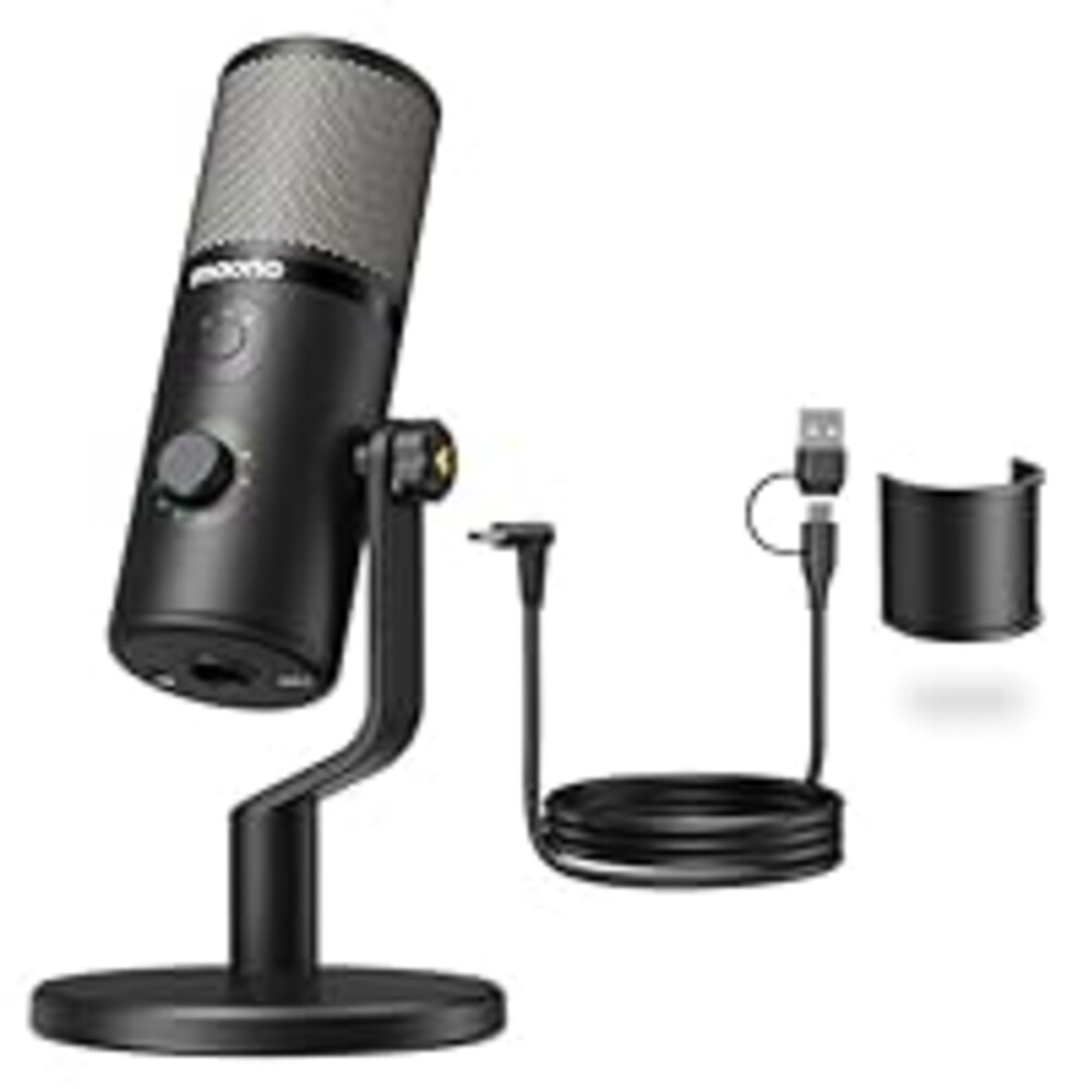 MAONO USB Microphone for Gaming Streaming, Podcast Condenser mic with 3 Polar Patterns Software for Twitch TikTok YouTube Discord, Profession Studio Recording Mic for Computer PC Mac DM50