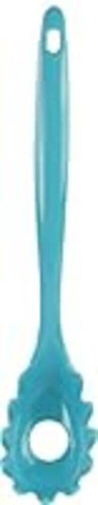 Spaghetti Spoon, Pasta Server, Fork with Ergonomic Handle, Heat Resistant, BPA Free,11.5 inch Melamine Utensil by Reston Lloyd, Aqua-Blue