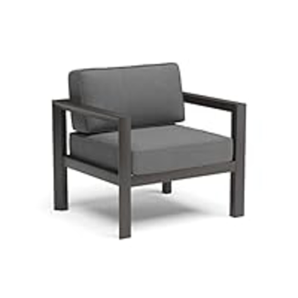 Homestyles Grayton Outdoor Aluminum Lounge Chair, Gray
