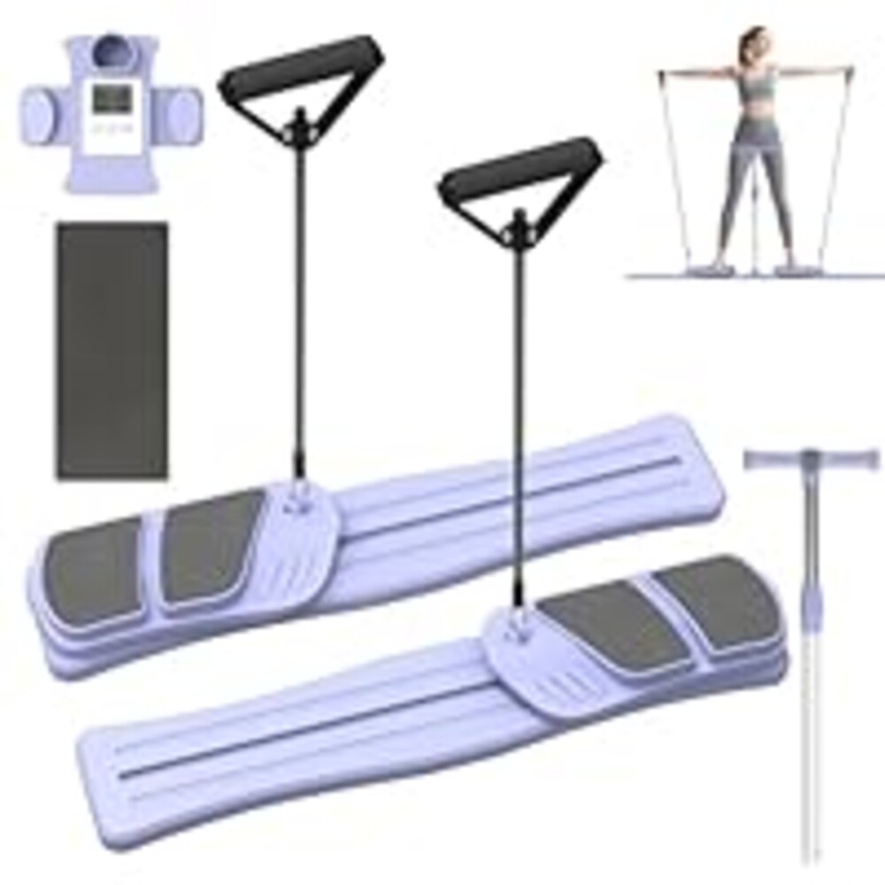 renZEC Pilates Board - Pilates Reformer Set, Multi-Detachable Ab Trainer Machine for Home, 6 in 1 Pilates Slider Board, 330 lbs Capacity, Foldable Pilates Equipment for Women Core Workouts