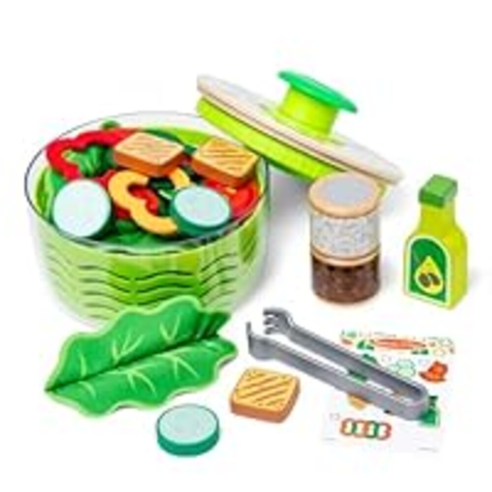 Melissa & Doug Salad Spinner Play Set, Pretend Play Food for Boys and Girls Ages 3+