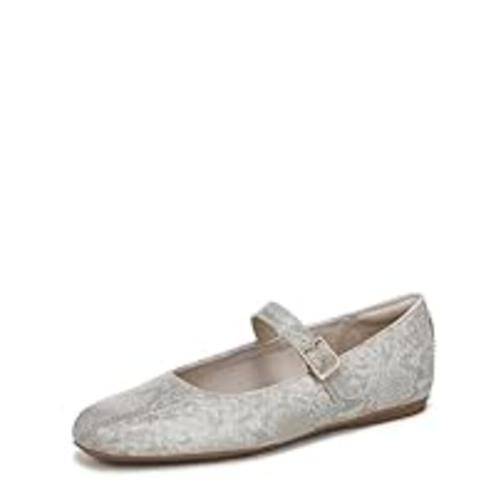 Dr. Scholl's Shoes Womens Wexley Jane Mary Jane Flat Light Grey Snake 7 M