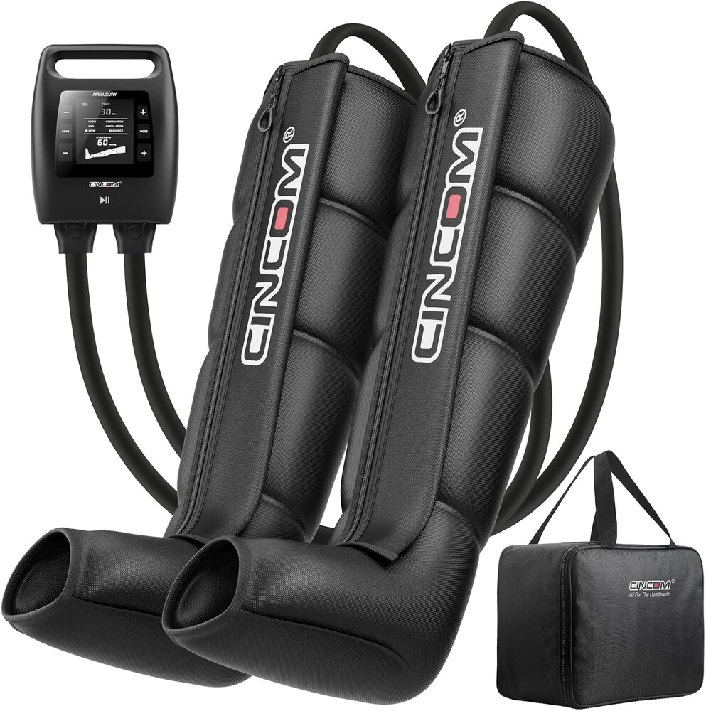 CINCOM Cordless Leg Recovery System with Dynamic Compression Massage Technology - 3 Different Sizes for Everyone(Medium)
