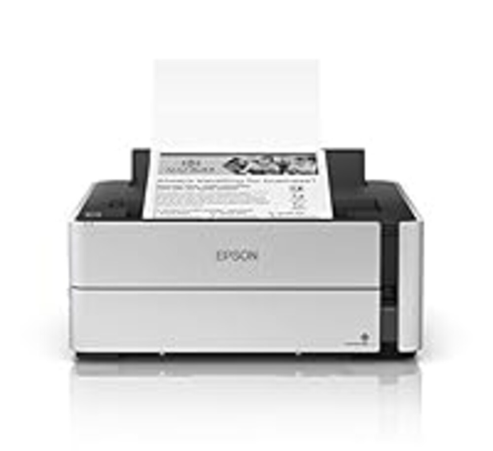 Epson EcoTank ET-M1170 Wireless Monochrome Supertank Printer with Ethernet PLUS 2 Years of Unlimited Ink*,White