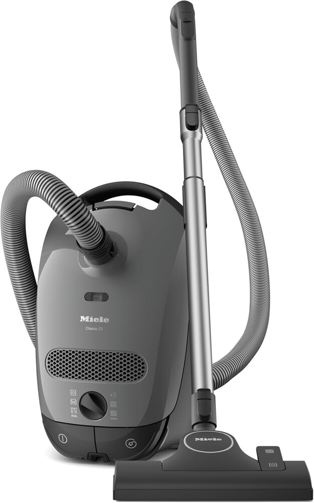 Miele Classic C1 Pure Suction Bagged Canister Vacuum, Graphite Grey - Portable, Household
