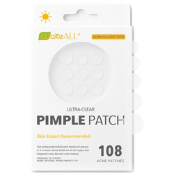 Pimple Patches for Face—Hydrocolloid Acne Patches, 5 Sizes (8/10/12/14/16 mm), 108 ct.—Tea Tree, Salicylic Acid & Centella—Invisible Waterproof Spot Dots, Absorb Fluid & Shrinking Zits and Whiteheads