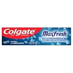 Colgate MaxFresh Cool Mint Toothpaste, Fresh Breath Toothpaste with Fluoride and Hundreds of Mini Breath Strips, Leaves Mouth Feeling Refreshed for Hours, 6.3 oz