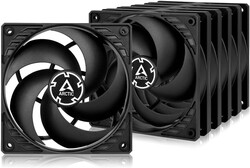 ARCTIC P12 (5 Pack) - PC Fans, 120mm Case Fan, Pressure-optimised, Quiet Motor, Computer, Fan Speed: 1800 RPM - Black