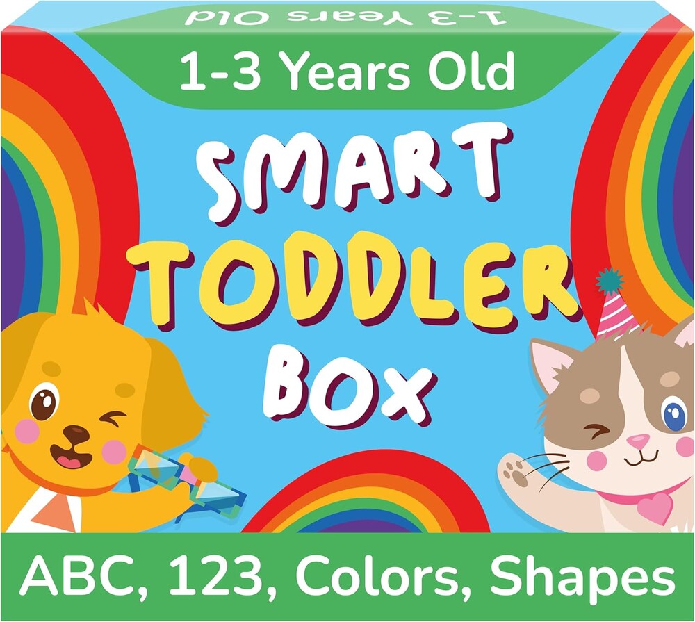 TOYVENTIVE Educational Books, Flash Cards, and Puzzles - Birthday Gifts for 1, 2, 3, and 4 Year Old Boys, Toddler Learning Toys and Activities