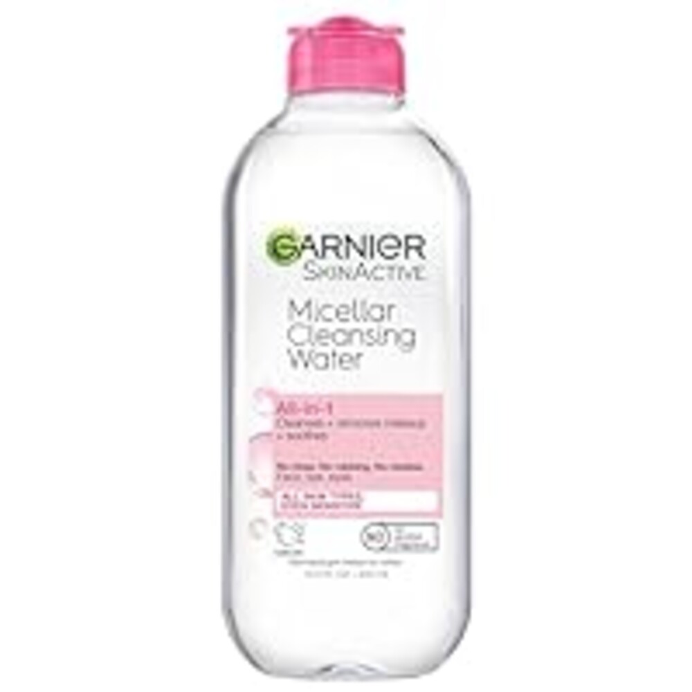 Garnier Micellar Water, Hydrating Facial Cleanser & Makeup Remover, Suitable for Sensitive Skin, Vegan, Cruelty Free, 13.5 Fl Oz (400mL), 1 Count