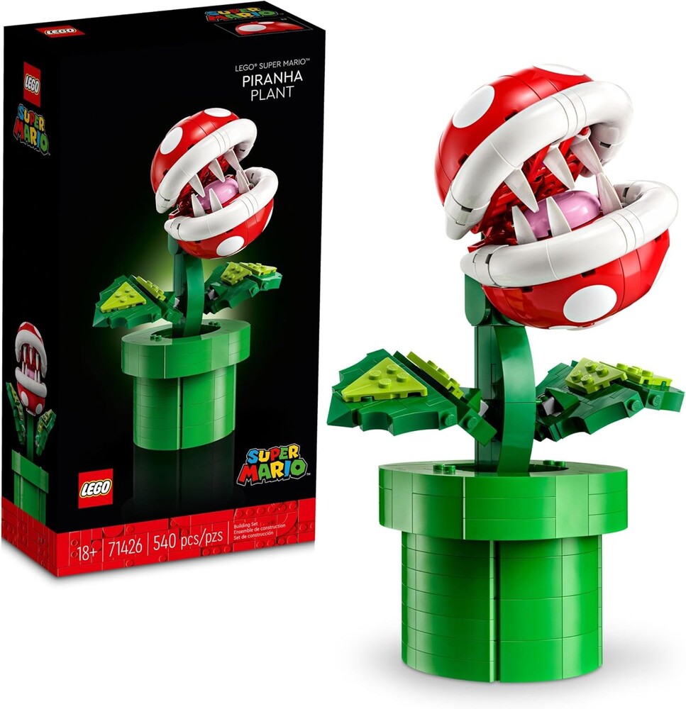 LEGO Super Mario Piranha Plant Building Sets for Adults - Mario Collectible for Men & Women, Ages 18+ Years - Gift for Birthdays - Bedroom, Home Office, or Book Shelf Decor - 71426