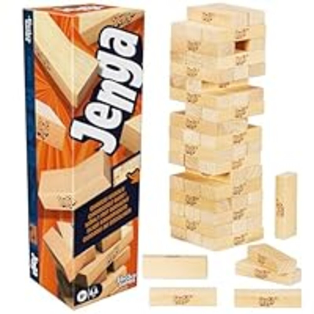 Official Hasbro Games Jenga Game | Digital Die for 6 More Ways to Play | Original Wood Block Game | Stacking Tower | Ages 6+ | 1+ Players | Party Games