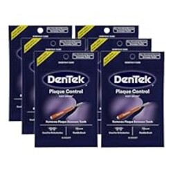 DenTek Easy Brush, Interdental Brushes for Cleaning Between Teeth, Safe for Braces & Dental Work, 16 Count, Pack of 6