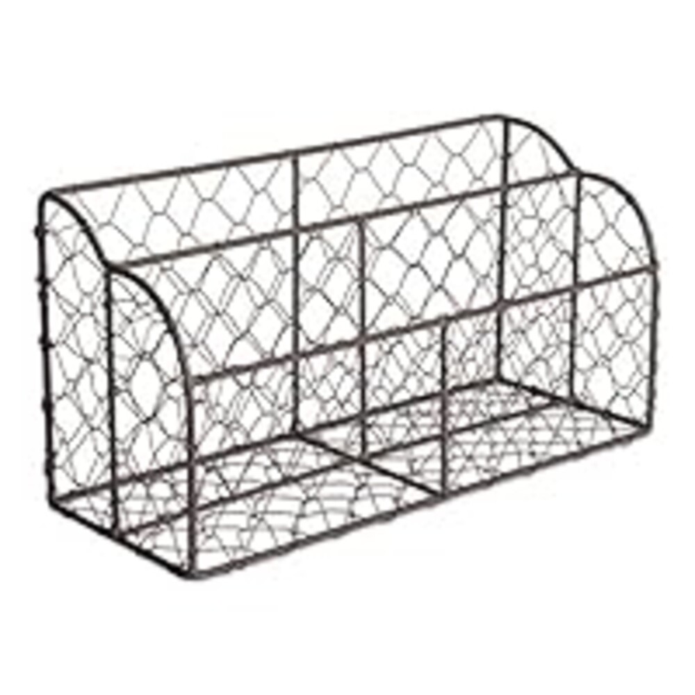 DII Farmhouse Office Collection, Metal Storage, Gray, Desktop Letter Holder