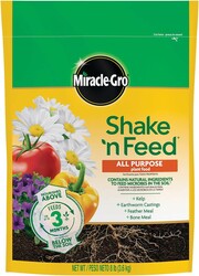 Miracle-Gro Shake 'N Feed All Purpose Plant Food - Outdoor and Indoor Plant Food for In-Ground and Containers, Feeds for up to 3 Months, 8 lbs.