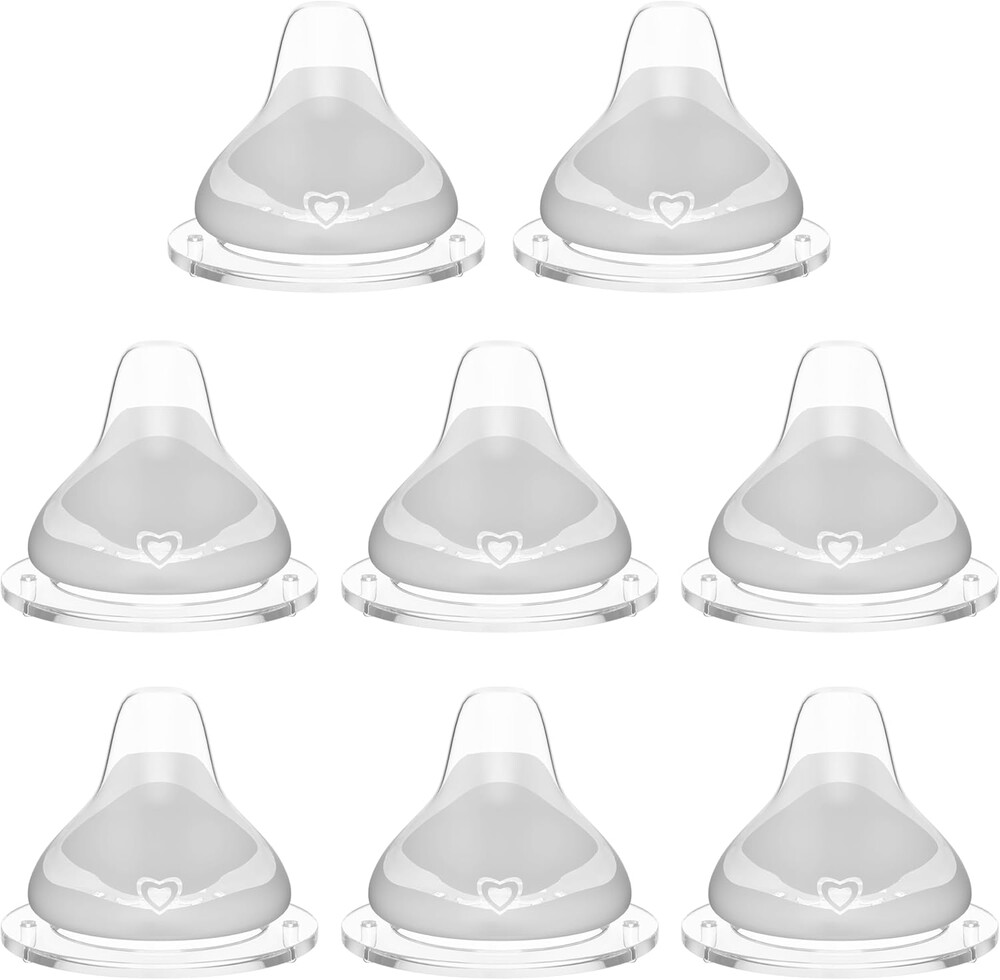 8pcs Replacement Baby Silicone Spout Nipple for NUK Activity and Learner Cup, Soft Transition Spout for Sippy Cups, Silicone BPA-Free, Leak-Proof, Easy Transition from Bottle to Cup