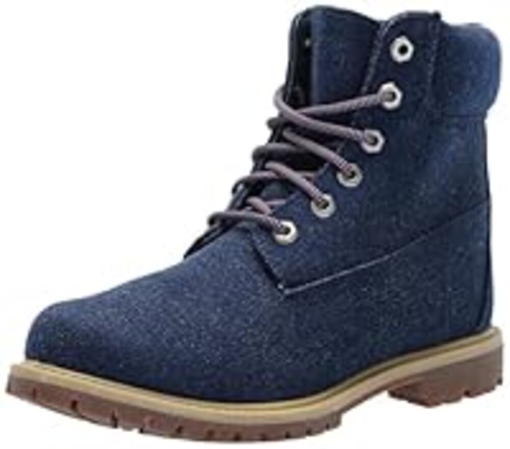 Timberland Women's Premium 6 Inch Lace Up Boot, Dark Blue Canvas, 5.5 Medium