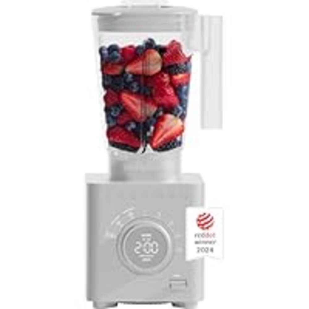 Chefman Obliterator 48 oz Countertop Blender for Smoothies, 1380W Motor to Crush Ice, Nuts, and Frozen Fruit with Stainless Steel Blade, Auto Blend Function, Includes Tamper and Scraper - Concrete
