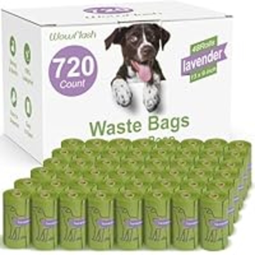 720 Count Lavender Scented 13” x 9”Dog Poop Bags Rolls, Leakproof Strong & Sturdy Waste Bags for Doggie Cat Pet