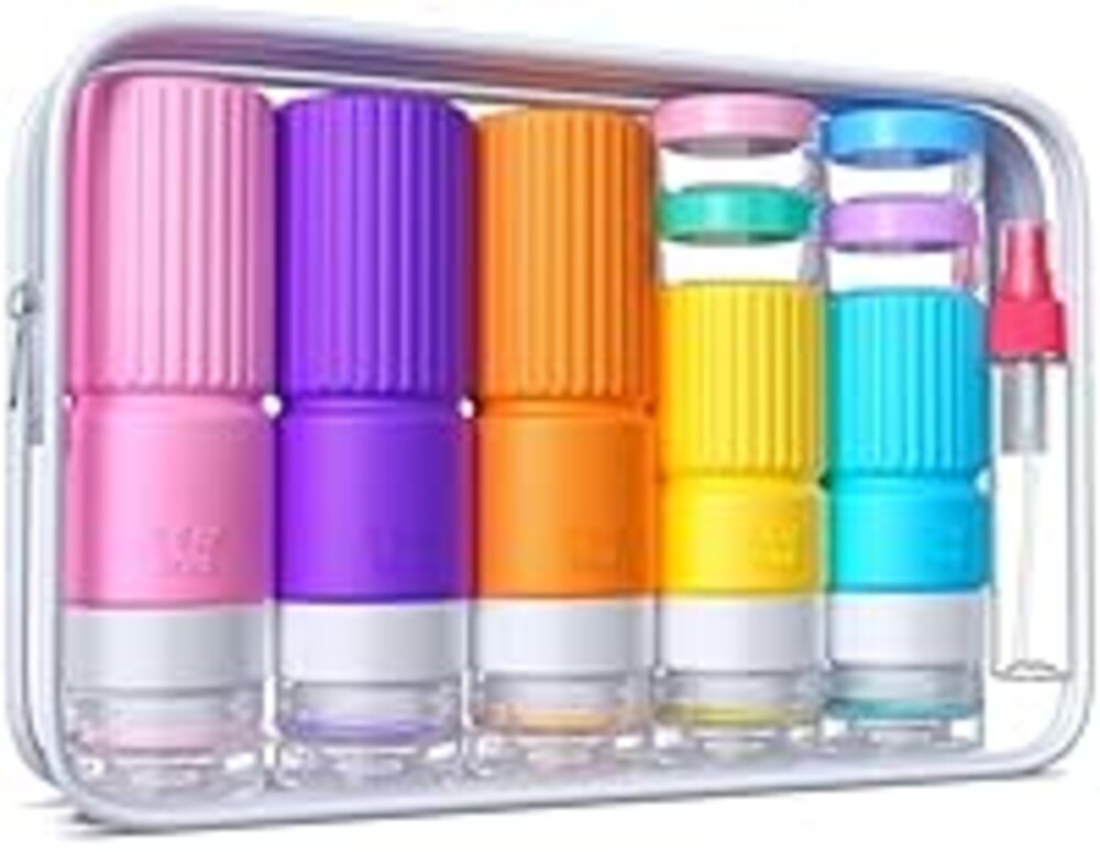 Tocelffe 19 pack Travel Bottles for Toiletries,TSA Approved Silicone Travel Containers for Toiletries,Leak Proof 3oz Refillable Liqus Shampoo And Conditioner Travel Essentials toiletr