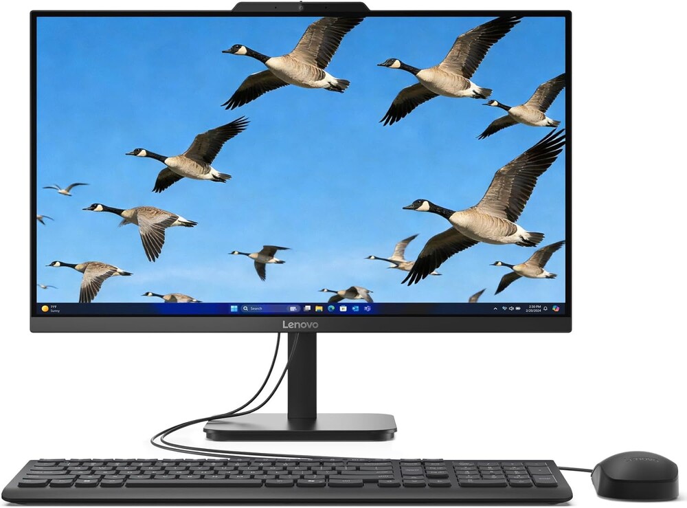 Lenovo 24 IdeaCentre All-in-One Desktop Computer for Home Office, 16GB DDR4 RAM, 512GB PCIe SSD, Intel Processor, Lifetime Office 365 for Web, FHD, WiFi 6, BT 5.2, RJ-45, HDMI, Ebony‌ Black, Win 11H