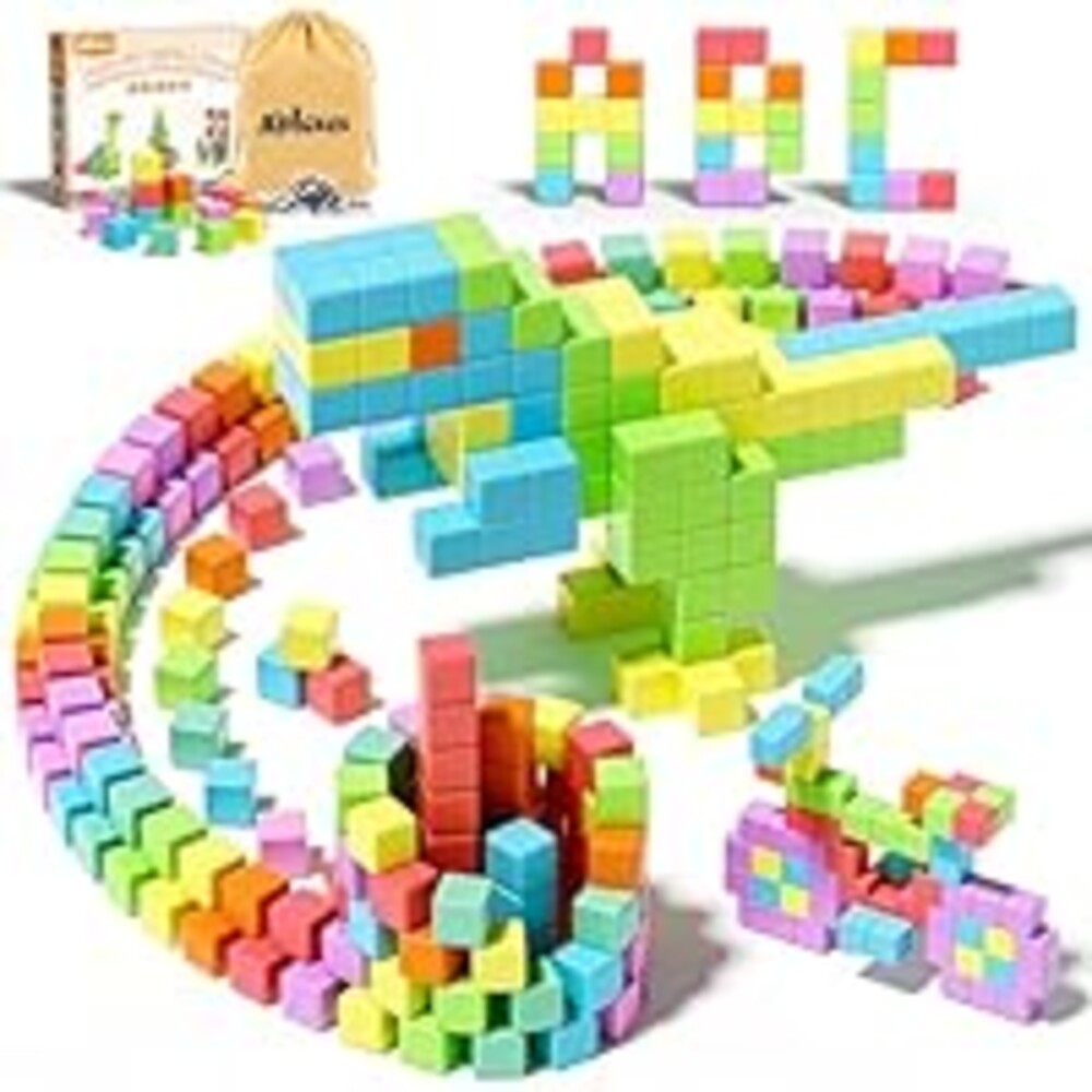 Apluses 42PCS Magnetic Blocks Set, Magnet Building Cubes for Toddlers, Travel Sensory Autism Preschool Montessori Toys for 3 4 5 6 7 8 Year Old, Birthday Girls Boys Gifts