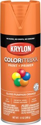 Krylon K05532007 COLORmaxx Spray Paint and Primer for Indoor/Outdoor Use, Gloss Pumpkin Orange 12 Ounce (Pack of 1)