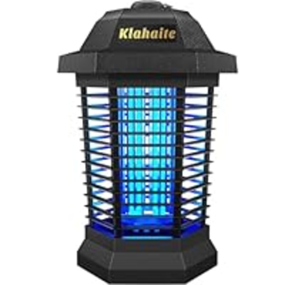 Klahaite Bug Zapper Outdoor, Electric Mosquito Zapper, Fly Zapper Indoor Fly Traps, Mosquito Repellent Outdoor Patio and Backyard Covers 1/2 Acre, 3 Prong Plug, 4200V, ABS Fireproof Plastic Outer
