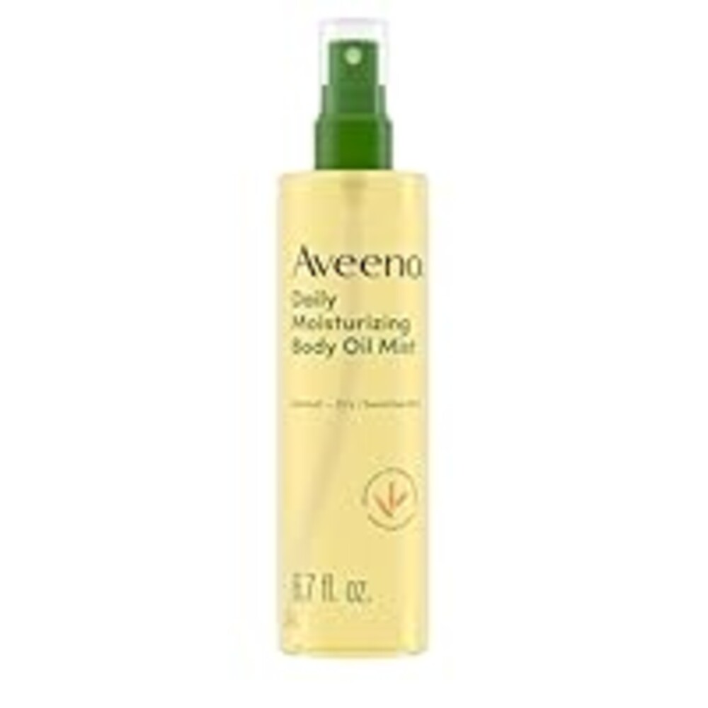 Aveeno Daily Moisturizing Dry Body Oil Mist with Oat & Jojoba Oil for Dry, Rough, Sensitive Skin, Lightweight, Non-Greasy, Body Spray, Paraben, Silicone & Phthalate-Free, 6.7 fl oz