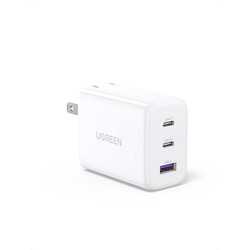 UGREEN USB C Charger 65W, 3 in 1 Fast Wall Charger Compatible for iPhone 8-16/Samsung Galaxy, White