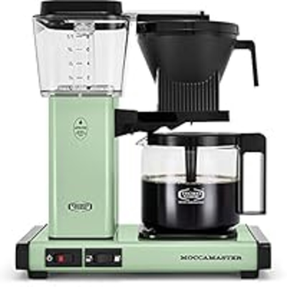 Moccamaster 53925 KBGV Select 10-Cup Coffee Maker, Pistachio Green, 40 ounce, 10-Cup, 1.25L