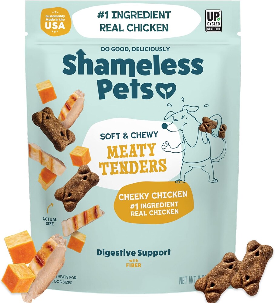 Shameless Pets Soft Dog Treats – Cheeky Chicken Meaty Tenders, Soft & Chewy Treats for Dogs, Real Chicken 1st Ingredient, Grain Free, Healthy Treats for Small, Medium & Large Dogs, 8oz