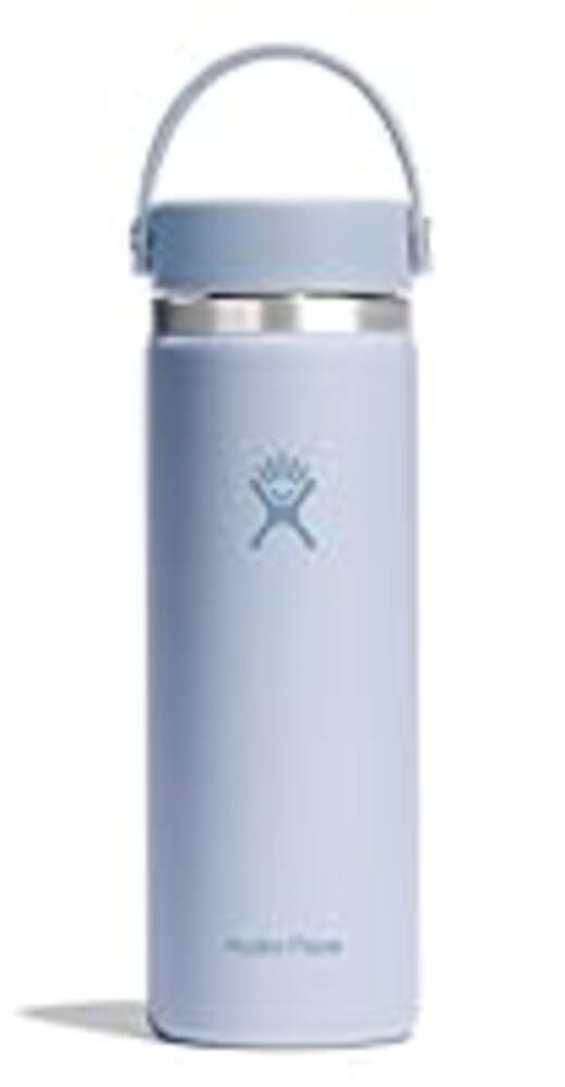 Hydro Flask Water Bottle - Insulated Stainless Steel - Wide Mouth Flex Lid, Non Spill, Leakproof and Refillable in 20 Oz Surf Blue