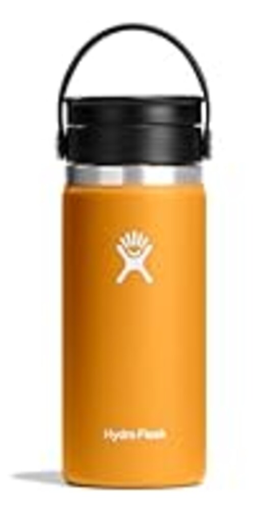 Hydro Flask Flex Sip Coffee Tumbler – Insulated Stainless Steel, Non Spill, Leak Proof Travel Coffee Cup 16 Oz Fossil Brown