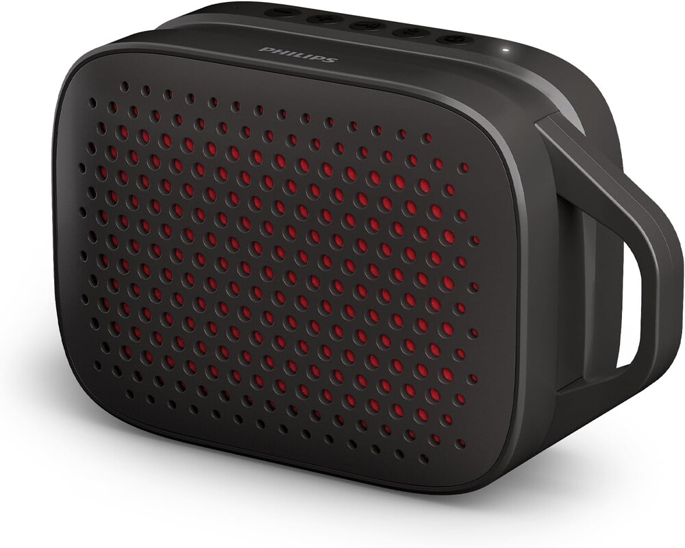 PHILIPS S1209 Portable Bluetooth Speaker,Wireless Speakers with Extra Bass,Quality Sound,12 H Battery,TWS Pairing,Support Stereo Sound,Bluetooth 5.3,IPX4 Waterproof,for Indoor & Outdoor,Small,Black