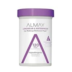 Almay Makeup Remover Pads, Longwear & Waterproof, Hypoallergenic, Fragrance-Free, Dermatologist & Ophthalmologist Tested (Packaging May Vary), 120 count