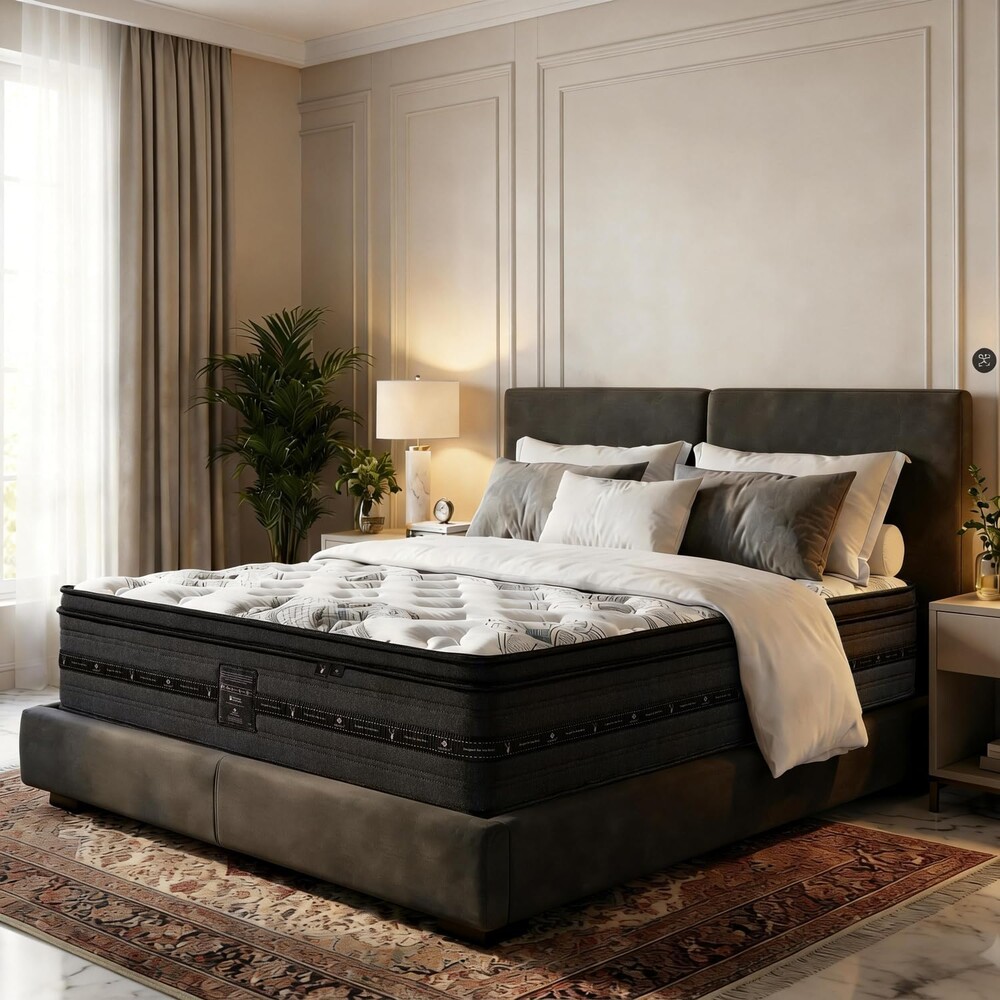 King Mattress 12 inch, Hybrid King Size Mattress in a Box, Individually Wrapped Coils & Gel Memory Foam for Back Support, Pressure Relief & Motion Isolation, Medium Firm, 365 Nights Trial