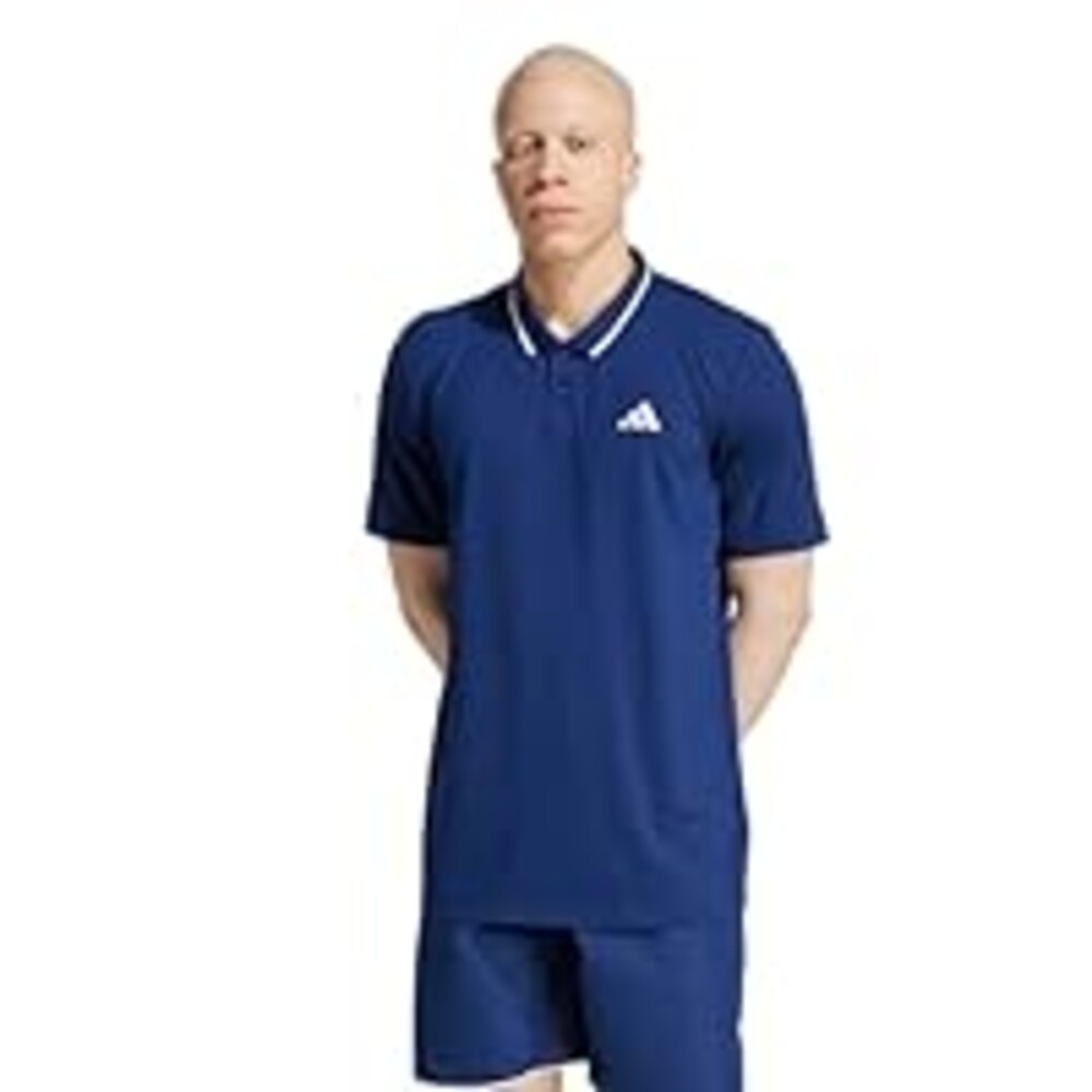 adidas Men's Club Tennis Climacool Pique Polo Shirt, Dark Blue, Large
