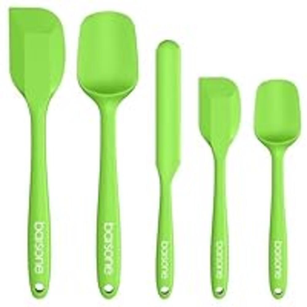 Barsone 5-Piece Silicone Spatula Set - Heat Resistant 446°F Food Grade BPA Free, Nonstick Cookware Safe Dishwasher Safe Kitchen Tools for Baking, Cooking, Stirring, Multicolor.