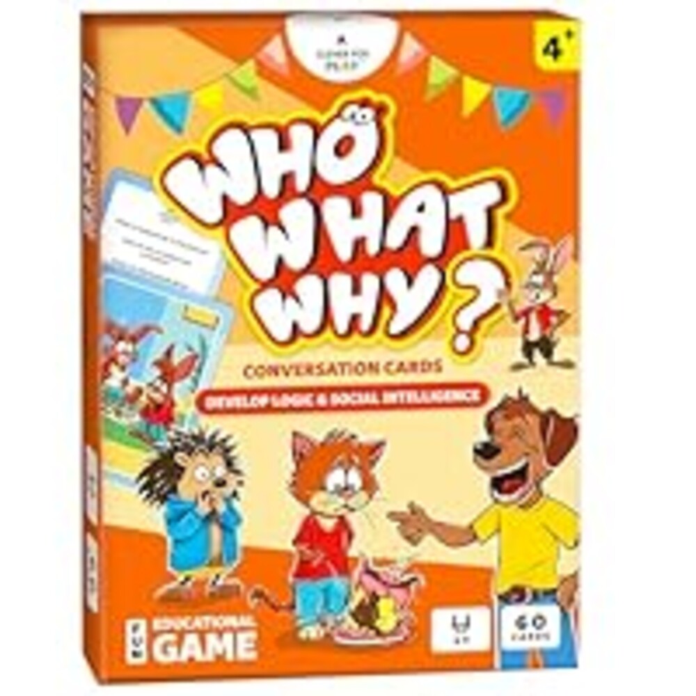 Who What Why Conversation Cards for Kids – Learning Game for Social Skills, Emotional Intelligence & Critical Thinking – Speech Therapy Resources, Sequencing Game & Articulation Materials, Ages 4+