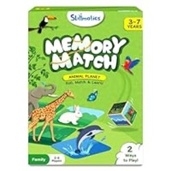 Skillmatics Memory Match - Animals, Fun & Fast Matching Board Game for Kids, Educational Preschool Game for Toddlers, Boys & Girls Ages 3, 4, 5, 6 & 7, Learning & Brain Development Toy