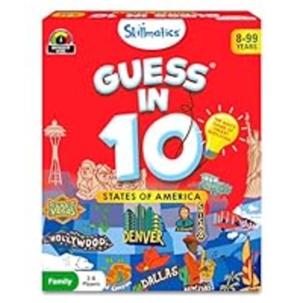 Skillmatics Guess in 10 States of America, Easter Basket Stuffers, Educational Travel Toys for Boys, Girls, & Kids Who Love Card Games, Board Games, Geography and History, Gifts for Ages 8, 9, 10 & Up