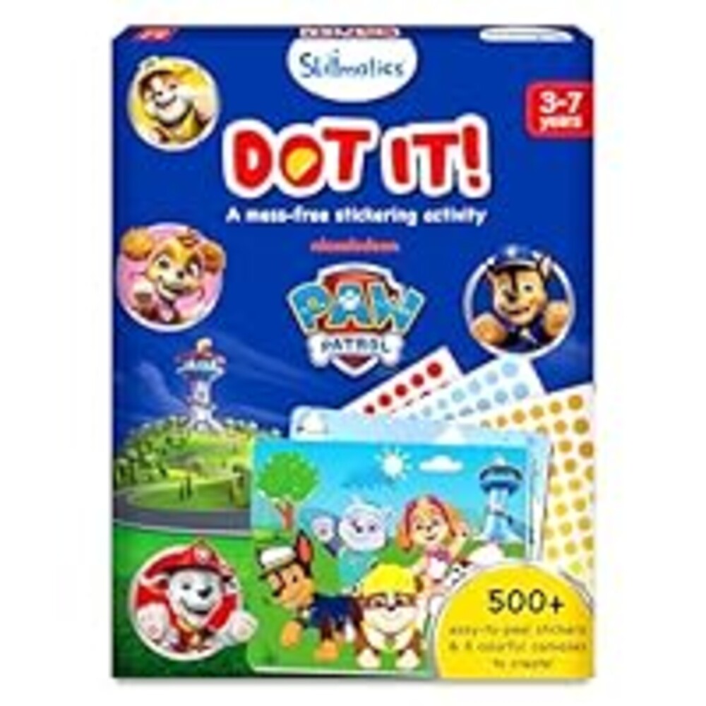 Skillmatics Dot It Sticker Art - PAW Patrol, Mess-Free Fun for Kids, 500+ Stickers, Easter Basket Stuffers, Craft Kits, DIY Scrapbooking Activity, Travel Toys, Gift for Boys & Girls Ages 3, 4, 5, 6, 7