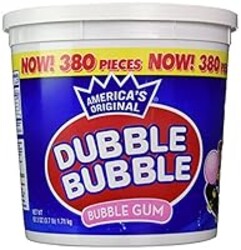 Dubble Bubble Tub, Original Flavor, 380-Count, 60.3 Oz(3.7 lb)