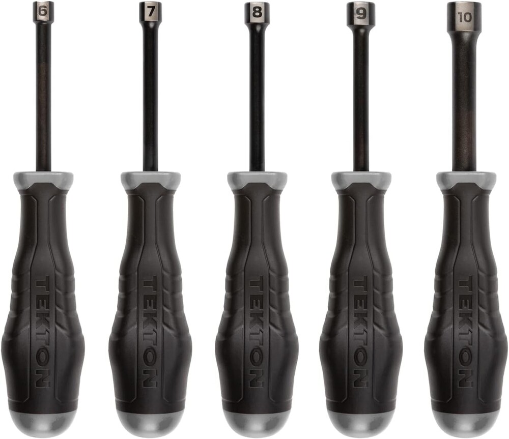 TEKTON High-Torque Black Oxide Blade Nut Driver Set, 5-Piece (6-10 mm) | DHD91201 | Made in USA
