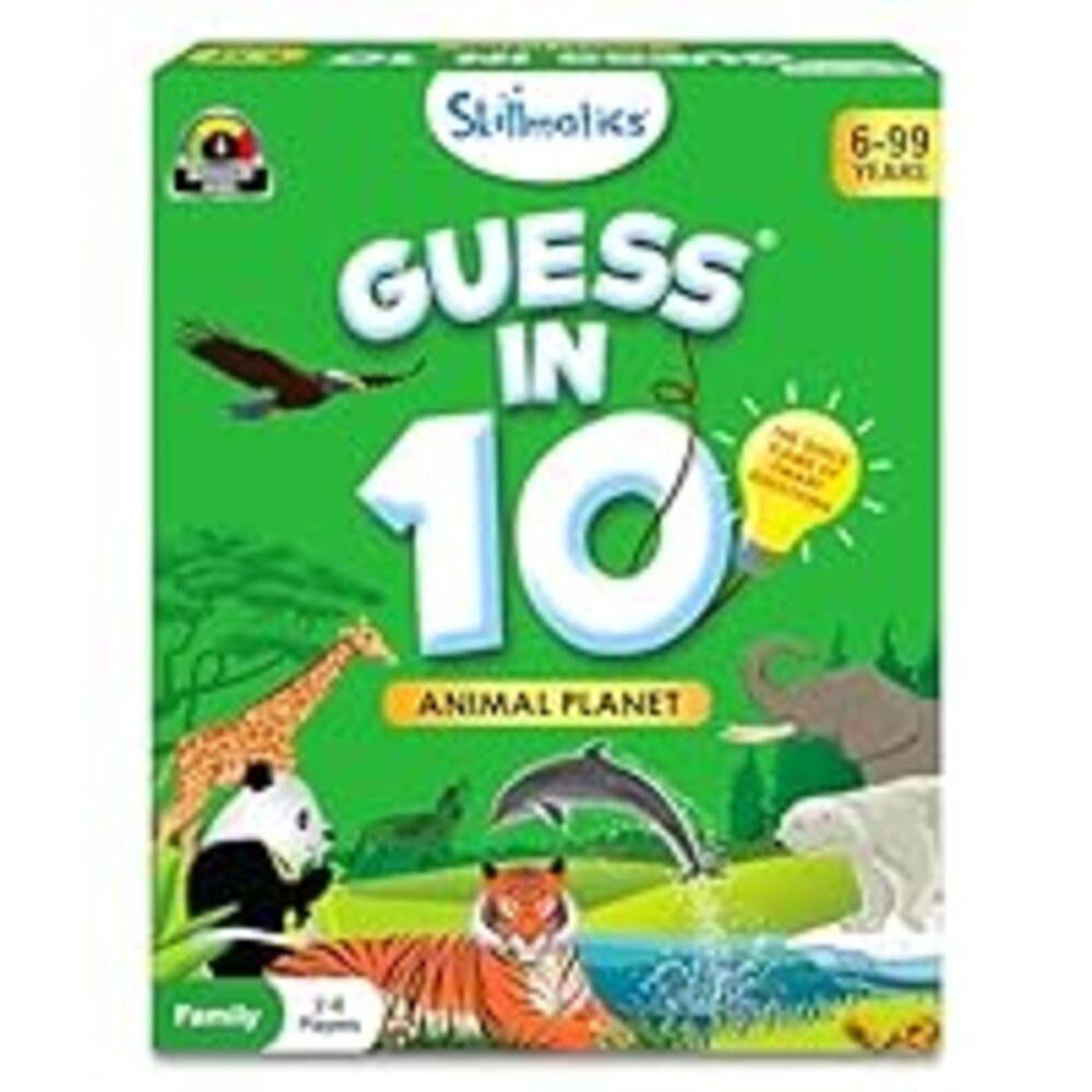 Skillmatics Guess in 10 Animal Planet, Easter Basket Stuffers, Card Game, Perfect for Kids, Teens, Adults Who Love Animals, Trivia Games, Travel Games, Gift for Ages 6, 7, 8, 9, 10, and Up