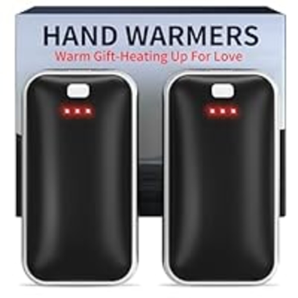 Lerat Hand Warmers Rechargeable 2 Pack, Portable Electric Hand Warmer Max 131℉, Reusable Slim Pocket Heater Handwarmers, Gifts for Men, Women, Outdoor, Golf, Camping, Hunting Essentials